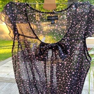 Sheer Polka Dot Blouse